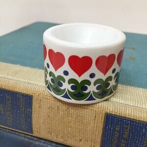 Tiny German MCM Candle Holder Hearts Funny Designs